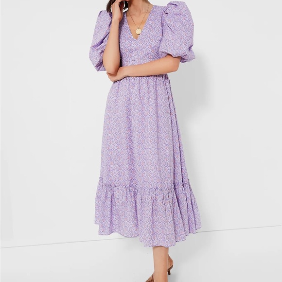 HYACINTH HOUSE
Lilac and Blush Icon Floral Lindley Dress - Picture 1 of 12